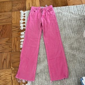 High rise full length pink Zara jean